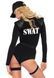 Костюм эротического спецназа Leg Avenue SWAT Team Babe XL, боди, пояс, подвязки, игрушечная рация, к SO8547 фото 2