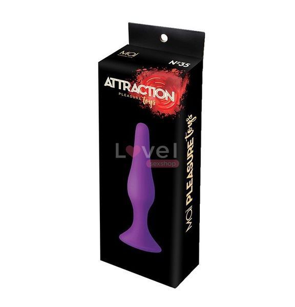 Анальна пробка з присоскою MAI Attraction Toys №35 Purple, довжина 15,5 см, діаметр 3,8см SO5007 фото