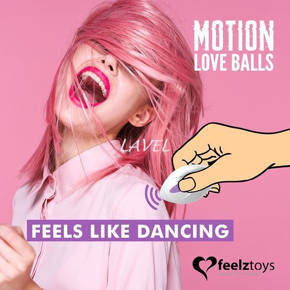 Вагинальные шарики с массажем и вибрацией FeelzToys Motion Love Balls Jivy с пультом ДУ, 7 режимов SO3852 фото