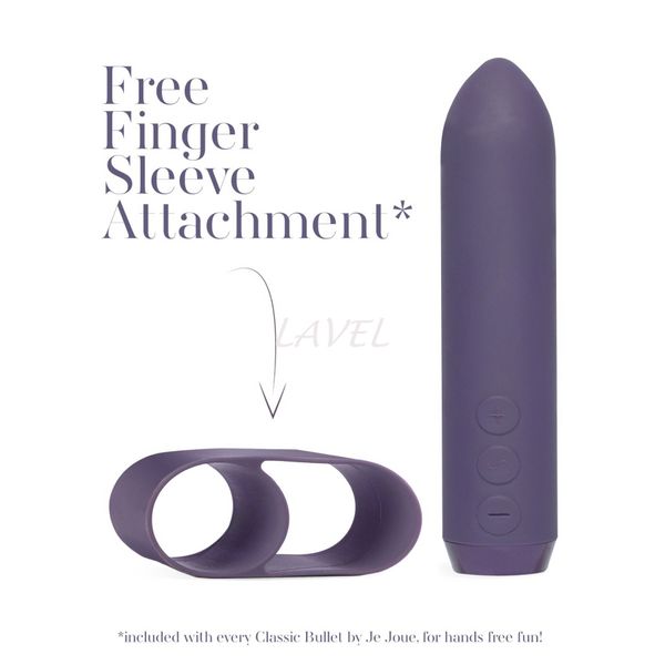 Мінівібратор Je Joue - Classic Bullet Vibrator Purple з глибокою вібрацією і фіксацією на палець SO3040 фото