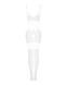 Сітчастий бодістокінг з імітацією топа та шортів Obsessive Bodystocking G330 XL/XXL, white, з доступом SO7696 фото 4