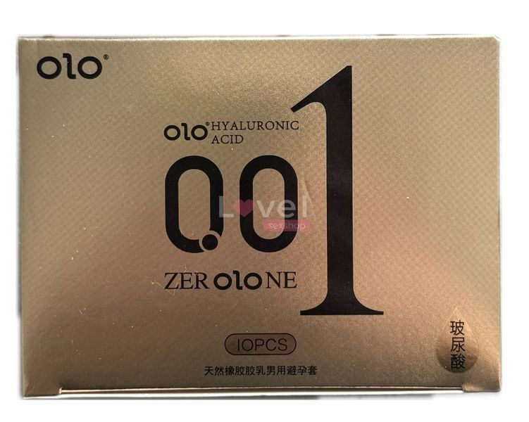 Презервативи тонкі з гіалуроновою кислотою OLO 0.01 NEW, 10 штс OLO333 фото