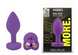 Силіконова анальна пробка EGZO Silicone Violet Heart Plug Rainbow, size S SVH-04S фото 2