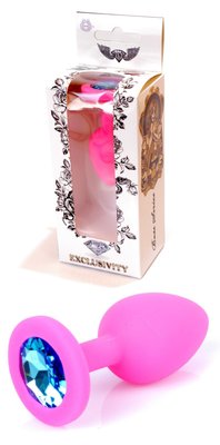 Анальна пробка силіконова Boss Series - Jewellery Pink S (довжина 7см, діаметр 2,7см) BS6400081 фото