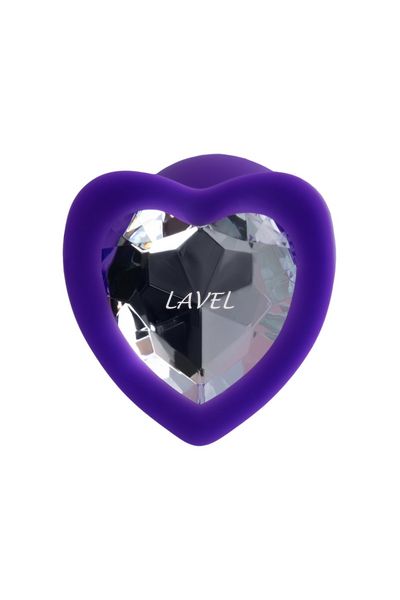 Анальна пробка силіконова з кристалом ToDo By Toyfa Diamond Heart, фіолетова (довж 7см, діаметр 2см) 661100357024 фото