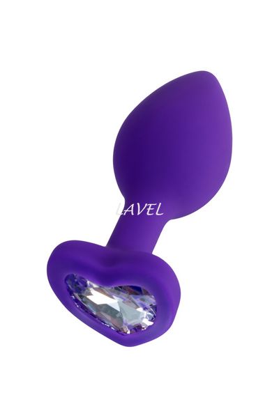 Анальная силиконовая пробка с кристаллом ToDo By Toyfa Diamond Heart, фиолетовая (длина 7см, диаметр 2см) 661100357024 фото