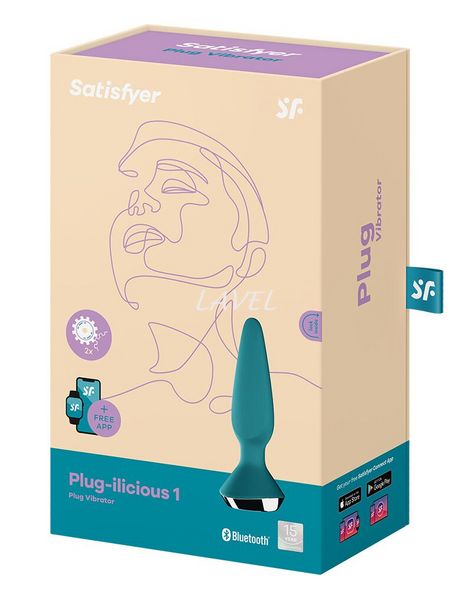 Анальна смарт-вібропробка Satisfyer Plug-ilicious 1 Petrol SO5441 фото