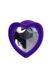 Анальна пробка силіконова з кристалом ToDo By Toyfa Diamond Heart, фіолетова (довж 7см, діаметр 2см) 661100357024 фото 5
