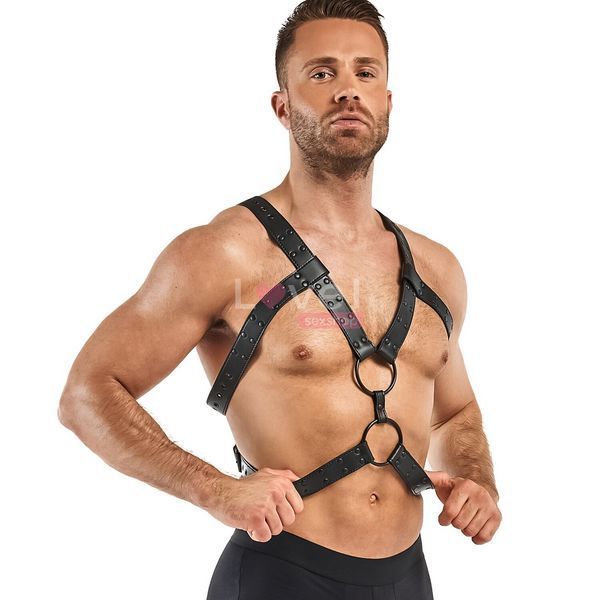 Портупея Bedroom Fantasies: Rocco Bondage Harness, черная SO8827 фото