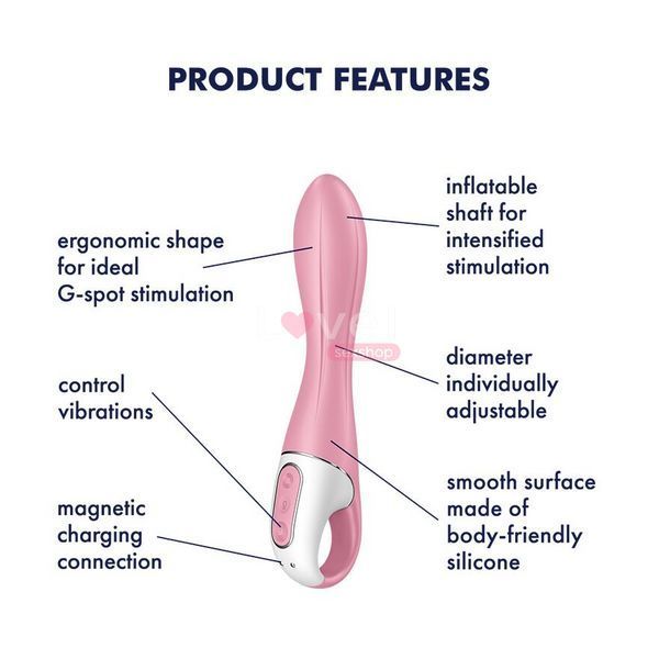 Вібратор точки G надувний Satisfyer Air Pump Vibrator 2 SO8411 фото