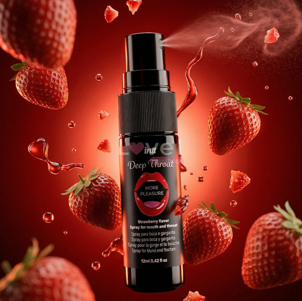 Спрей для глибокого мінету Intt Deep Throat Oral Spray Strawberry, 12 мл 71680416530 фото