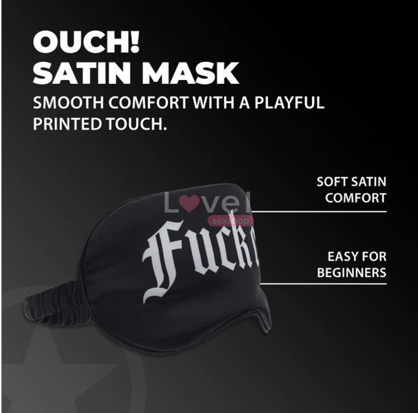Маска на очі Ouch! Satin Blindfold Fuck Off Black 51420280000 фото
