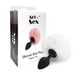 Силиконовая анальная пробка М Art of Sex - Silicone Bunny Tails Butt plug White, диаметр 3,5 см SO6695 фото 3