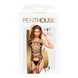 Бодистокинг с фрактальным узором и имитацией чулок Penthouse - Fatal Look Black S/L SO4404 фото 3