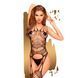 Бодистокинг с фрактальным узором и имитацией чулок Penthouse - Fatal Look Black S/L SO4404 фото 1