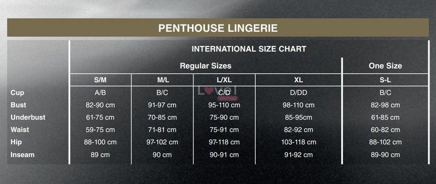 Бодистокинг с фрактальным узором и имитацией чулок Penthouse - Fatal Look Black S/L SO4404 фото