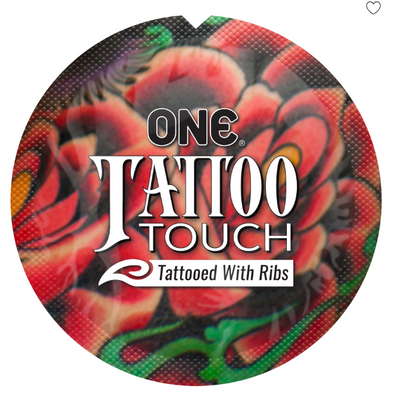 Презерватив з тату One Tattoo Touch, синій, 1 шт ON223443 фото