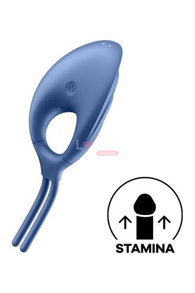 Эрекционное виброкольцо лассо Satisfyer Swordsman Blue, крепкая фиксация, 10 режимов, мощный мотор SO6281 фото