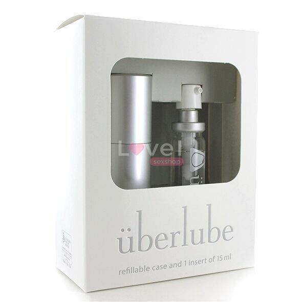 Преміум лубрикант 3в1 на силіконовій основі Uberlube Good-to-Go Silver (15 мл) + кейс SO4877 фото