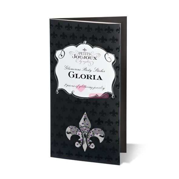 Пэстис из кристаллов Petits Joujoux Gloria set of 2 - Black/Red, украшение на грудь SO3137 фото