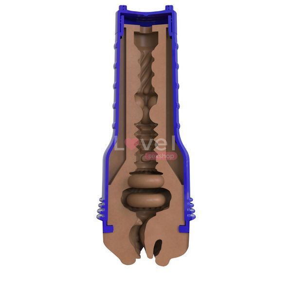 Мастурбатор-ротик Fleshlight Boost Blow Medium Dark Flesh, плаваючі кільця Turbo Tech SX1316 фото