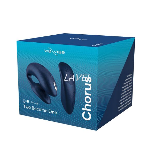 Смарт-вибратор для пар We-Vibe Chorus Cosmic Blue, сенсорное управление вибрациями сжатием пульта SO6919 фото