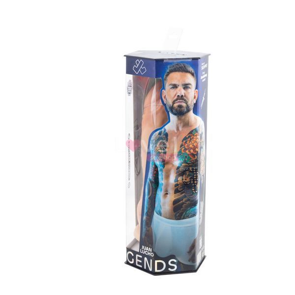 Фалоімітатор SilexD Legends - Juan Lucho Dildo 9" двошаровий, силікон+Silexpan SX3951 фото