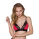 Еластичний топ з мереживом Passion PS001 TOP M, red-black SO4184 фото 1