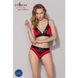 Еластичний топ з мереживом Passion PS001 TOP M, red-black SO4184 фото 3