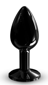 Металева анальна пробка з кристалом Dorcel Diamond Plug Black S SO7808 фото