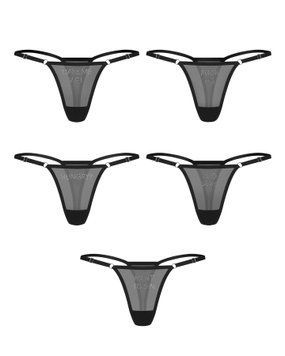 Набір трусиків Obsessive Violami 5-pack thong L/XL SX3627 фото