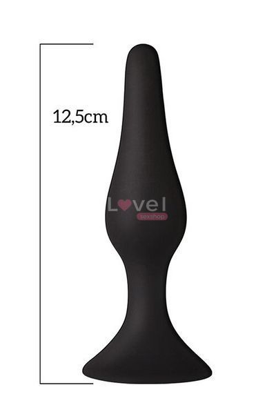 Анальна пробка з присоскою MAI Attraction Toys №34 Black, довжина 12,5см, діаметр 3,2см SO5010 фото