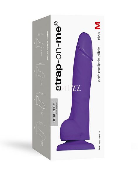 Реалістичний фалоімітатор Strap-On-Me SOFT REALISTIC DILDO Violet - Size M SO4522 фото