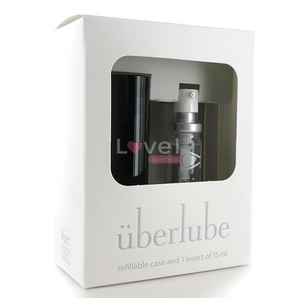 Преміум лубрикант 3в1 на силіконовій основі Uberlube Good-to-Go Black (15 мл) + кейс SO4878 фото