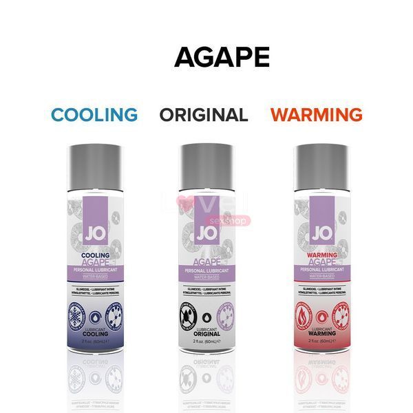 Охолоджувальна змазка JO AGAPE &mdash; COOLING (60 мл) без гліцерину, гліколю та парабенів SO1688 фото