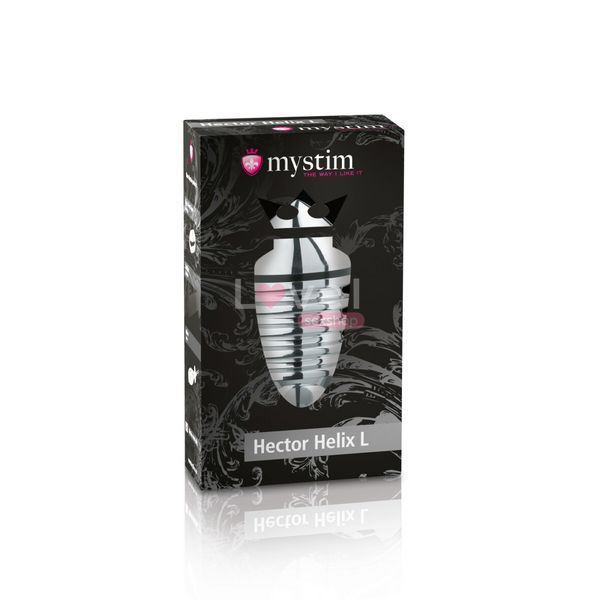 Металева анальна пробка Mystim Hector Helix L для електростимулятора, діаметр 5 см SO2962 фото