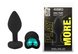 Силіконова анальна пробка EGZO Silicone Black Heart Plug Marine, size S SBH-07S фото 2
