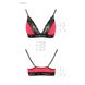 Еластичний топ з мереживом Passion PS001 TOP S, red-black SO4185 фото 5