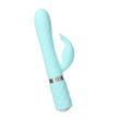Розкішний кролик з ротацією та вібрацією Pillow Talk Lively Teal, кристал Сваровскі SO6857 фото