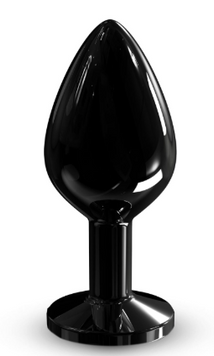 Металева анальна пробка з кристалом Dorcel Diamond Plug Black M SO7809 фото