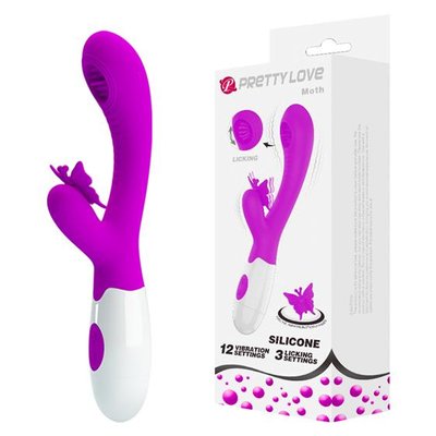 Вібратор - Pretty Love Moth Clitoris Vibrator Purple 6603BI1225 фото