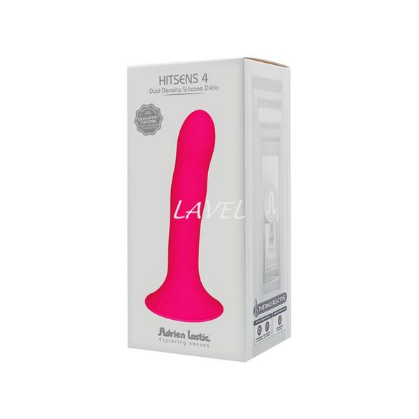 Дилдо с присоской Adrien Lastic Hitsens 4 Pink, отлично для страпона, диаметр 3,7см, длина 17,8см AD24041 фото