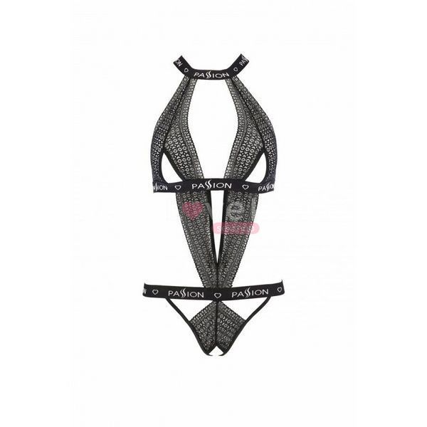 Напівпрозоре боді з вирізами Passion Exclusive Mirajane Body black XXL/XXXL, black PS26406 фото