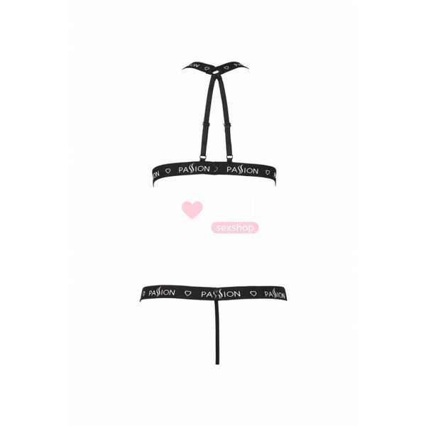 Напівпрозоре боді з вирізами Passion Exclusive Mirajane Body black XXL/XXXL, black PS26406 фото