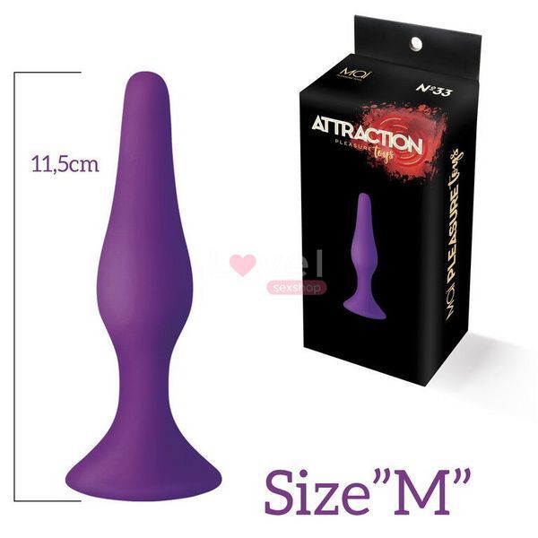 Анальная пробка на присоске MAI Attraction Toys №33 Purple, длина 11,5cм, диаметр 3см SO5011 фото