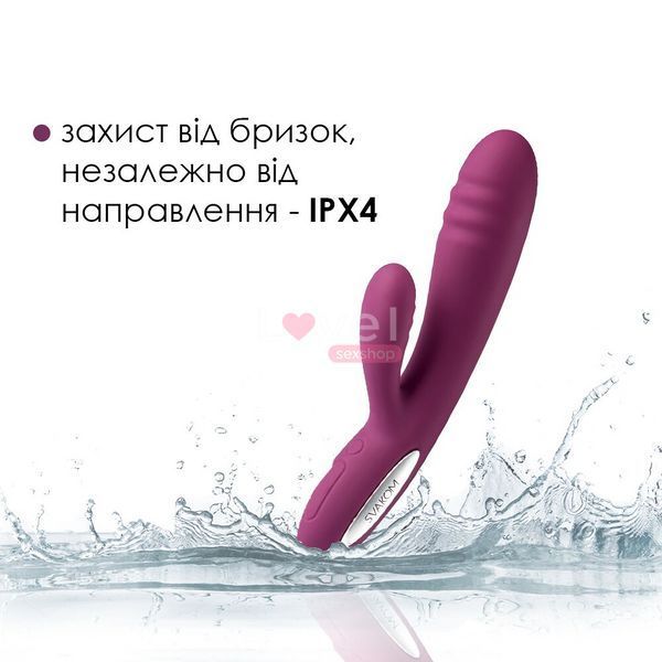 Вибратор кролик с подогревом, 48 часов работы Svakom Adonis Violet SO4842 фото
