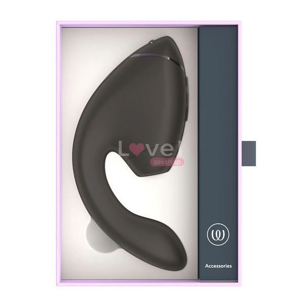 Подвійний вакуумний кліторальний стимулятор з вібрацією Womanizer Next Duo - Black SX3866 фото