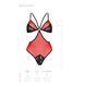 Полупрозрачное боди с кружевом Passion PEONIA BODY S/M red SO8461 фото 5