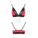 Еластичний топ з мереживом Passion PS001 TOP XL, red-black SO4186 фото 5