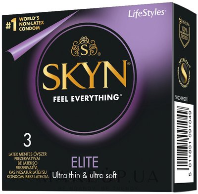 Презервативи - SKYN Elite (безлатексні, ультратонкі), 3шт 414581a фото